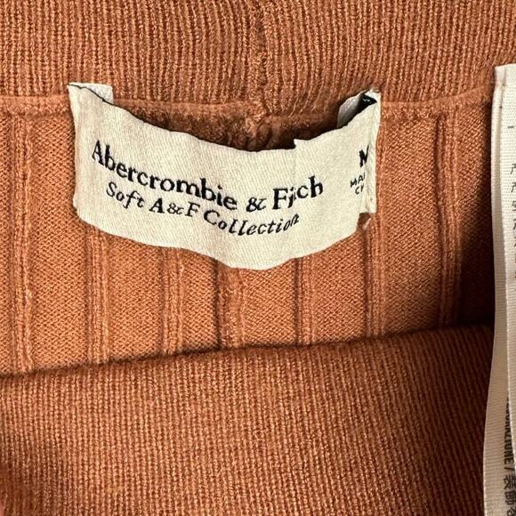 ABERCROMBIE & FITCH | Tan Soft Ribbed Knit Loungewear Pants | Women's M - Picture 5 of 11